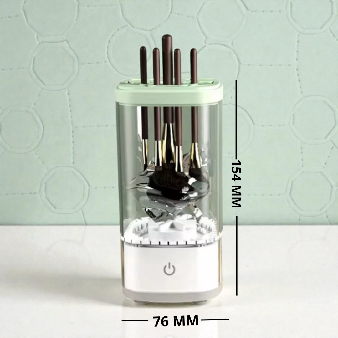 LIMPIADOR ELECTRICO PARA BROCHAS 3 EN 1, ESCURRIDOR AUTOMATICO, SOPORTE PARA BROCHAS DE MAQUILLAJE, HERRAMIENTA DE SECADO RAPIDO